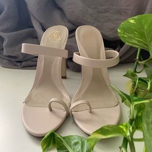 Nude toe loop Missguided heels